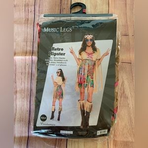 Halloween Costume Retro Hipster  Hippie Dress Women Size XS